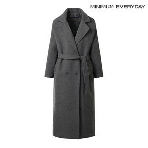 [미니멈][미니멈 에브리데이]더블 카라 벨티드 누빔 롱 코트 (EB3JH001D)