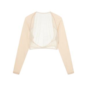 닥스 골프 여성 25SS PREMIUM 베이지 냉감 메쉬 후크 볼레로 베이스레이어 DNMU5E304I2