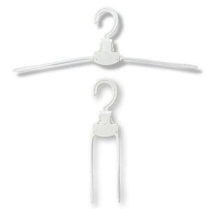 엄지척 라운드 원터치 접이식 어깨뿔방지 옷걸이 화이트