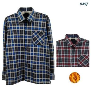 SMJ1372 남자 기모 남방 셔츠 중년 남성 보온 셔츠 겨울