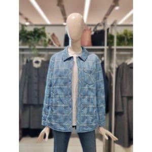 갤러리아_크로커다일레이디 체크패턴 셔츠형 패딩점퍼 CLDSPD203