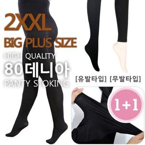 [제이투와이]고탄력 80D 빅사이즈 학생용 팬티스타킹  1+1 검정스타킹