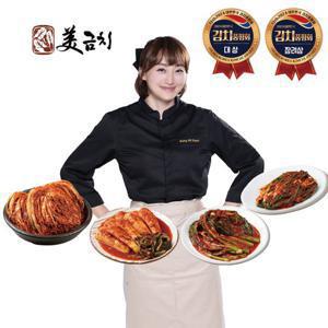 [미금치 율무김치 / 총 10kg] 포기김치 6kg + 총각김치 2kg+ 파김치 1kg + 갓김치 1kg