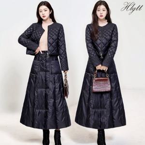 ★상하세트★[헬리꽁땡]퀼팅패딩스커트상하세트