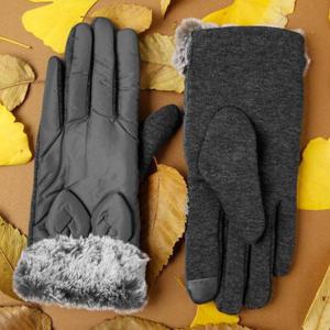 그레이 퍼안감 여자 패딩 장갑 여성용 직장인룩 코디 (W999B95)