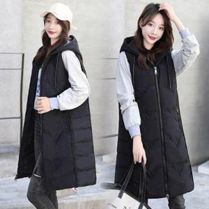 [에이치플러스몰]여자롱패딩조끼 패딩 패딩조끼 여성조끼 여성패딩