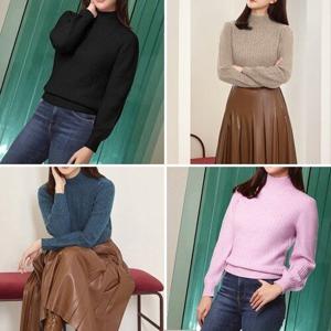 [도로시양장점]야미니트 울 블렌드 리브 터틀 풀오버 4종 세트