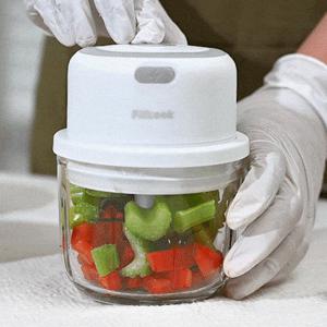 [ VIP 특가 I 필쿡 ] 3중날 원터치 만능 미니 전동 다지기 I 야채 마늘 이유식