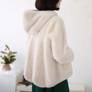 [웬디즈갤러리]페이크퍼 후드 집업 자켓 LJK104