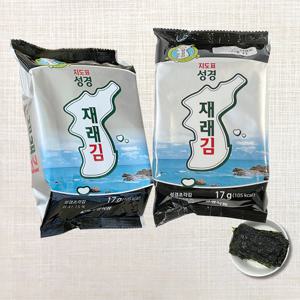 [지도표 성경김] 재래식 조각김 소 식탁김 17gx30봉 (조미김)