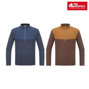 [레드페이스][레드페이스 본사] 남성 미라클 플리스 웜 짚 티셔츠 REWMTSW21011