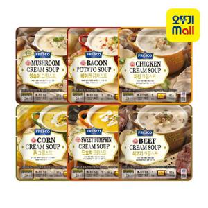 [오뚜기골라담기] 프레스코 스프 6종(베이컨감자/양송이/단호박/콘크림/치킨/쇠고기) 180g 8개