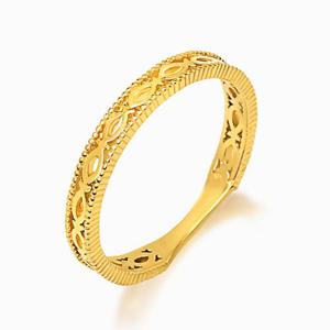 [한국금다이아몬드] 순금 행운 물고기 라인 반지 24K