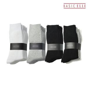 [엘르 이너웨어]베이직엘르 남성 립조직 장목 양말 5족 세트(4COLOR)