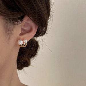 [안나블링]투웨이 진주 은침 귀걸이