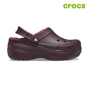 [크록스]클래식 플랫폼 라인드 클로그 여성 털샌들 207938-6WD_CA