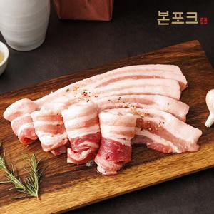 국산 순수혈통 지리산흑돼지 오겹살600g(구이용)/냉장