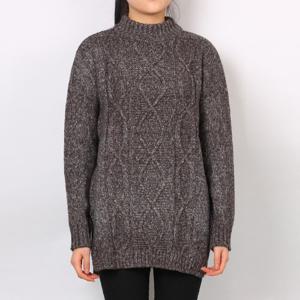 [사자마트] 하프넥 옆트임 차콜니트