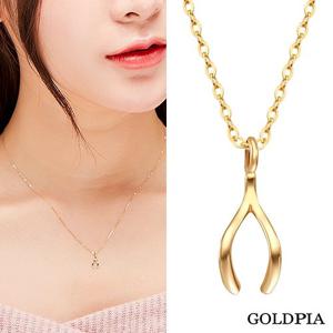 [골드피아] 18K 위시본 목걸이