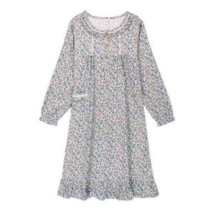 바풀 MJ CZ 187201 순면 잠옷 여성 라운드 원피스 실내복 - 면100