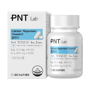 GC녹십자웰빙 PNT 칼마디 칼슘 마그네슘 비타민D 60정 1개월분 X 1