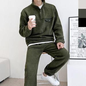남성겨울트레이닝복 남자 후리스 조거 트레이닝 세트 1P 기모 남성 셋업
