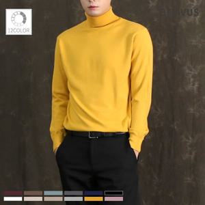 빌리버스 남자 니트티 BXR010 베이직 긴팔 목폴라 티셔츠