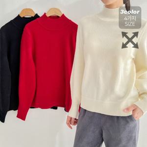 ★반목폴라 3종세트★ 하프넥 포근 니트 반목폴라 3종