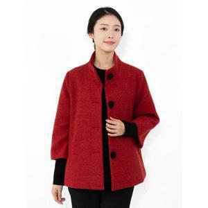 [모슬린]엄마옷 울 A라인 숏자켓 MQG125170 마담 미시 중년여성 빅사이즈 할머니옷 50대 60대 70대