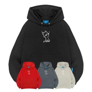엘라모 기모H 고양이 후드티 남녀공용 빅사이즈 M~4XL