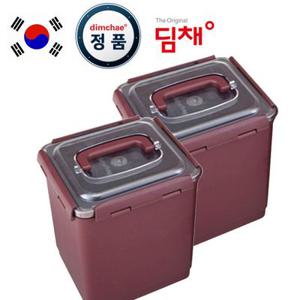 딤채 김치통 8.1리터 (2개1세트) 위니아 김치냉장고 통 대형 투명 김장 딤체 김치통 D1