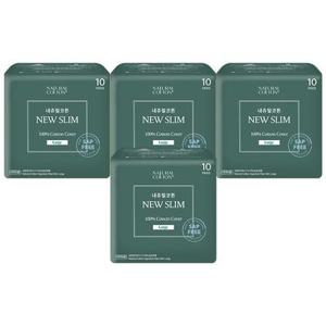 [APP전용] 내츄럴코튼 시그니처 순면 와이드롱팬티라이너26px4팩 외 생리대