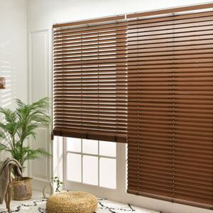 1+1 사각마감 우드블라인드 오동나무 원목 거실 베란다 창문 사무실 암막 65x120 2개