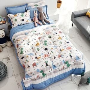 모달 공룡 옥수수 침구 차렵이불 누빔 침대패드 세트