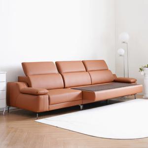 무빙온돌 세라믹 온열 4인 가죽쇼파 (침대겸용) GC418