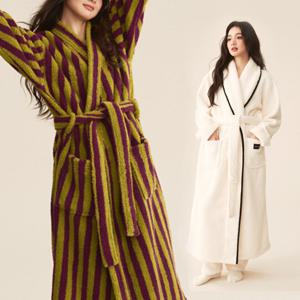 극세사 커플 수면 잠옷 겨울 로브 가운 빅사이즈 홈웨어 나이트 가운