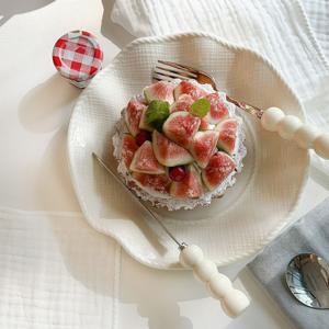 플로라 트위스트 도자기 플레이트 S 디저트 접시 홈카페 그릇(s) 21cm