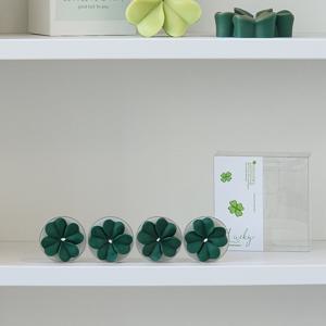 네잎클로버 티라이트 캔들 4구 세트 감성 무드 향초 소품