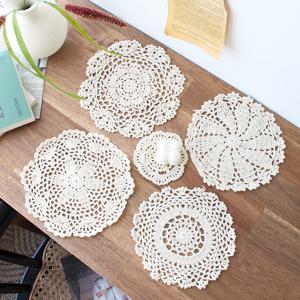 뜨개 모티브 도일리 레이스 매트 5종 세트