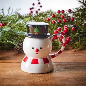 메리베어 스노우맨 형태 뚜껑머그