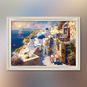 햇살 스며든 산토리니의 추억 직소 퍼즐+액자 세트 1000피스