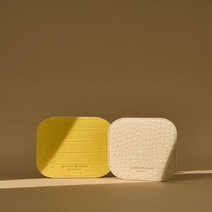 AC 코스터 (4PCS) 옐로우&버터 크림