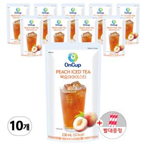 온컵 복숭아 아이스티 230ml 10개