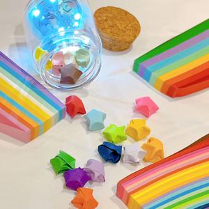 파스텔 별접기 색종이 별 모양 띠 종이 유리병 1000개 만들기 접기 만드는 법 취미