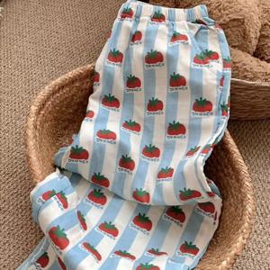 토마토 팩토리 스트라이프 순면 잠옷 바지 1color