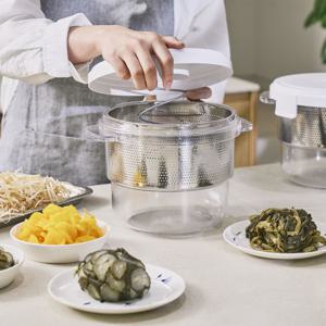 짤순이 2.5L 야채탈수기 오이지 음식 나물 스텐