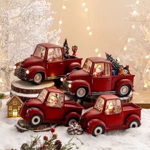 크리스마스 오르골 산타 트럭 자동차 장식 파티 소품 연말 선물 오브제 무드등 워터볼 꾸미기