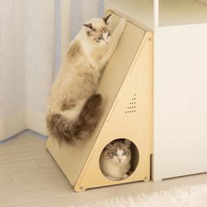 고양이 삼각 수직 스크래쳐 숨숨집