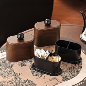 우드 패턴 면봉 케이스 머리끈 이쑤시개 다용도 보관함