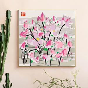 [해외]꽃그리기 쉬운그림그리기 대형 DIY 명화 유화 아크릴화 그림 캔버스색칠 산수화 90